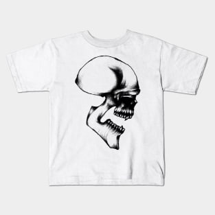 Sketch Devil Skull Tattoo Style Design Drawing Art Graphic Kids T-Shirt